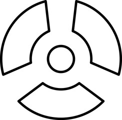 Poster - nuclear energy icon. Simple thin line, outline vector of Biology icons for UI and UX, website or mobile application on white background