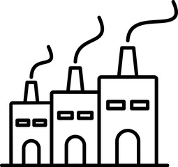 Poster - factory, building vector icon