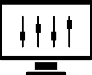 Poster - analytics, chart icon. Simple glyph vector of business set for UI and UX, website or mobile application on white background on white background