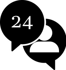 Poster - communication, consulting vector icon