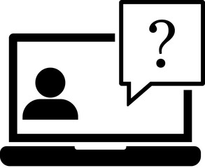 Poster - communication, consulting, online vector icon