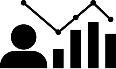 Fototapete - chart, data vector icon