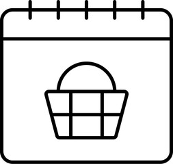 Poster - Calendar, basket, market vector icon