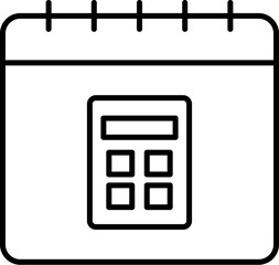 Poster - Calendar, calculator vector icon