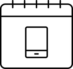 Poster - Calendar, mobile vector icon