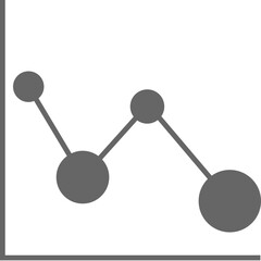 Poster - line chart vector icon