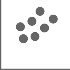 Poster - scattered chart icon. Simple glyph vector of charts and diagrams set for UI and UX, website or mobile application on white background on white background