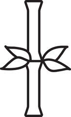 Poster - bamboo leaves vector icon
