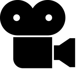 Poster - Video camera icon. Simple glyph vector of cinema for UI and UX, website or mobile application on white background