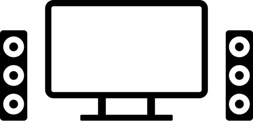 Poster - Home cinema vector icon