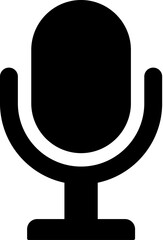 Poster - Microphone icon. Simple glyph vector of cinema for UI and UX, website or mobile application on white background
