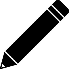 Poster - Pencil Icon Vector. Perfect Black pictogram illustration on white background.