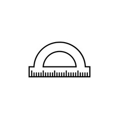 Poster - Protracktor outline vector icon