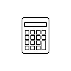 Poster - Calculator outline icon. Simple vector for UI and UX, website or mobile application on white background
