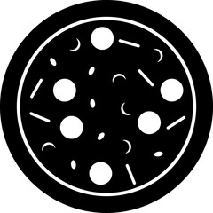 Poster - pizza sausage vector icon