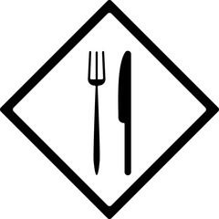 Poster - sign, restaurant icon. Simple glyph vector element of Food icons set for UI and UX, website or mobile application on white background