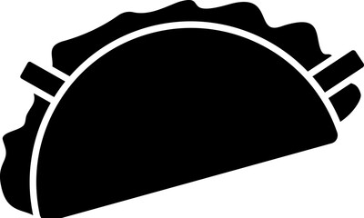 Poster - taco, sandwich icon. Simple glyph vector element of Food icons set for UI and UX, website or mobile application on white background