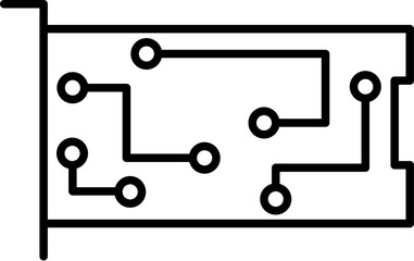 Poster - hardware, chip, video card vector icon