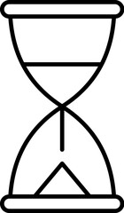 Poster - History, hourglass icon. Simple thin line, outline vector of History icons for UI and UX, website or mobile application on white background