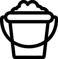 Poster - bucket icon. Simple thin line, outline vector of Laundry icons for UI and UX, website or mobile application on white background