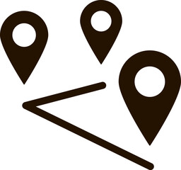 Poster - route, location vector icon