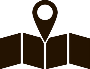 Poster - map, location vector icon