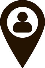 Poster - location, profile vector icon