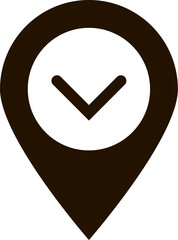 Poster - location, check vector icon