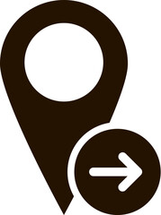 Poster - arrow, location vector icon