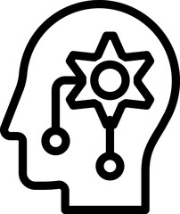 Poster - human, brain, artificial, intelligence vector icon