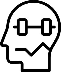 Poster - human, brain, fitness, gym vector icon