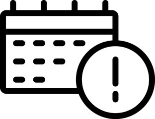 Poster - deadline, calendar, time vector icon