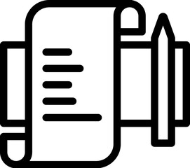 Poster - analytics, business icon. Simple thin line, outline vector of Project Management icons for UI and UX, website or mobile application on white background