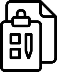Poster - clipboard, business icon. Simple thin line, outline vector of Project Management icons for UI and UX, website or mobile application on white background