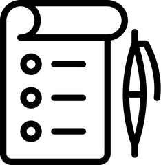 Poster - checklist, pen vector icon