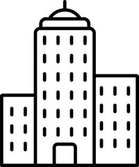 Poster - building icon. Simple thin line, outline vector of Real Estate icons for UI and UX, website or mobile application on white background