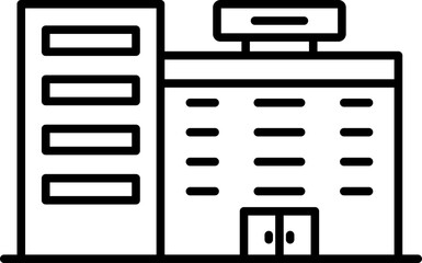 Poster - hospital, building icon. Simple thin line, outline vector of Real Estate icons for UI and UX, website or mobile application on white background