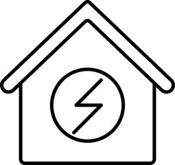 Poster - house, electric vector icon