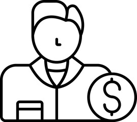 Poster - buyer vector icon