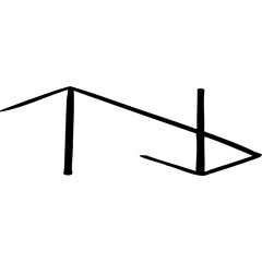 Leinwandbilder - Up and down arrows sketch vector illustration hand draw