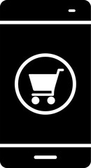 Poster - smartphone, phone, online shop vector icon