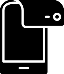 Poster - smartphone, flexible, phoneicon. Simple glyph, flat vector of smartphone icons for UI and UX, website or mobile application on white background