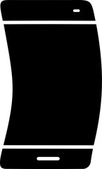 Poster - smartphone, flexible, phoneicon. Simple glyph, flat vector of smartphone icons for UI and UX, website or mobile application on white background