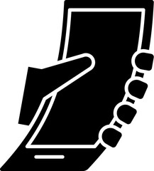 Poster - smartphone, flexible, phoneicon. Simple glyph, flat vector of smartphone icons for UI and UX, website or mobile application on white background