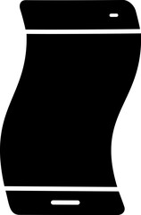 Poster - smartphone, flexible, phoneicon. Simple glyph, flat vector of smartphone icons for UI and UX, website or mobile application on white background