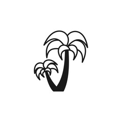Poster - Palm trees icon, vector, illustration on white background
