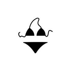 Poster - Swimsuit glyph icon. Simple vector for UI and UX, website or mobile application on white background