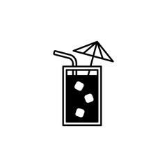 Poster - Cold drink glyph icon. Simple vector for UI and UX, website or mobile application on white background