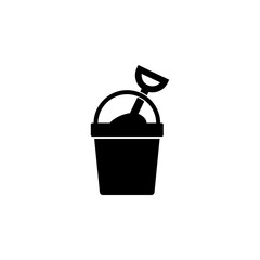 Poster - Sand bucket glyph vector icon