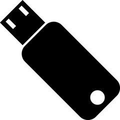 Poster - usb flash driver icon. Simple glyph, flat vector of Technology icons for UI and UX, website or mobile application on white background